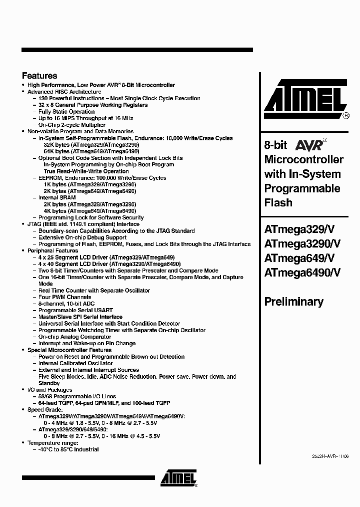 ATMEGA329V0611_2405421.PDF Datasheet