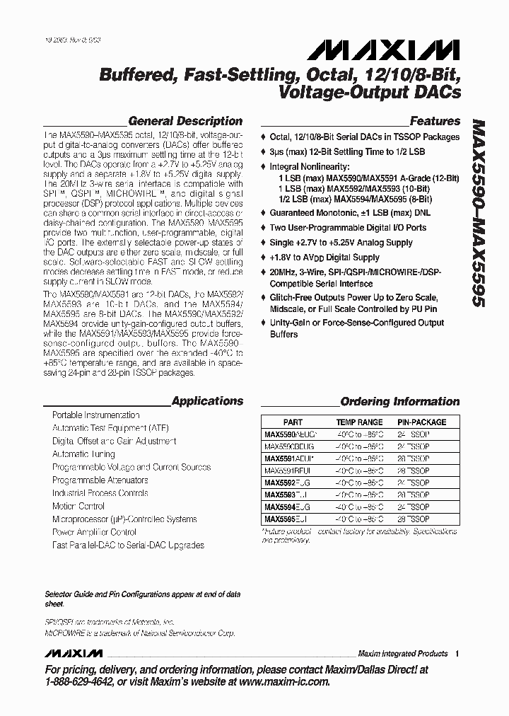 MAX5590BEUG_2431038.PDF Datasheet