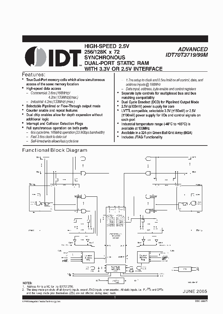 IDT70T3719MS133BBG_2510310.PDF Datasheet