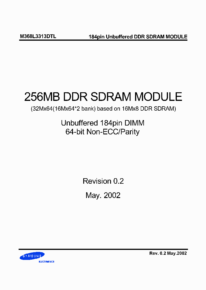 M368L3313DTL-CA2_2515296.PDF Datasheet