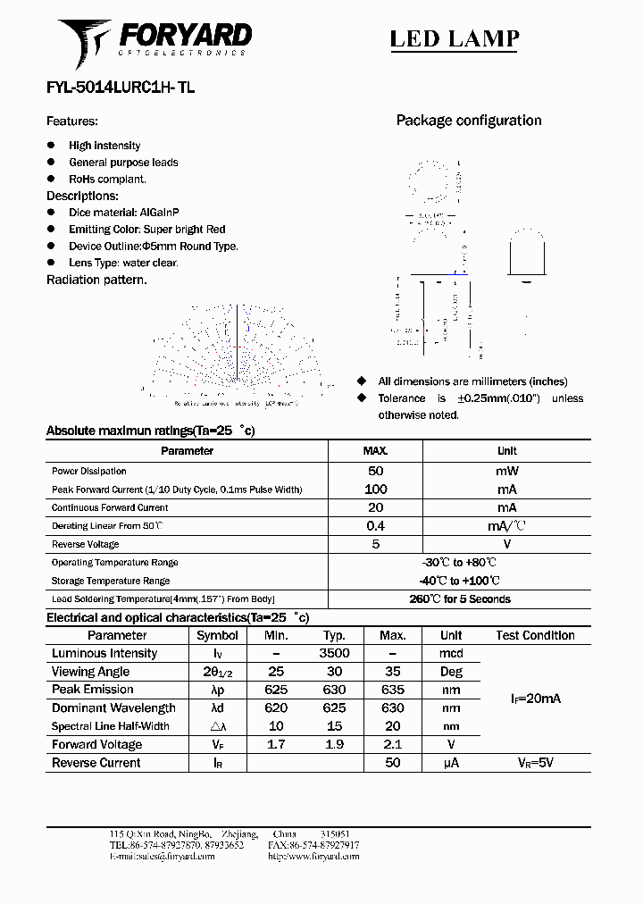 FYL-5014LURC1H-TL_2556605.PDF Datasheet