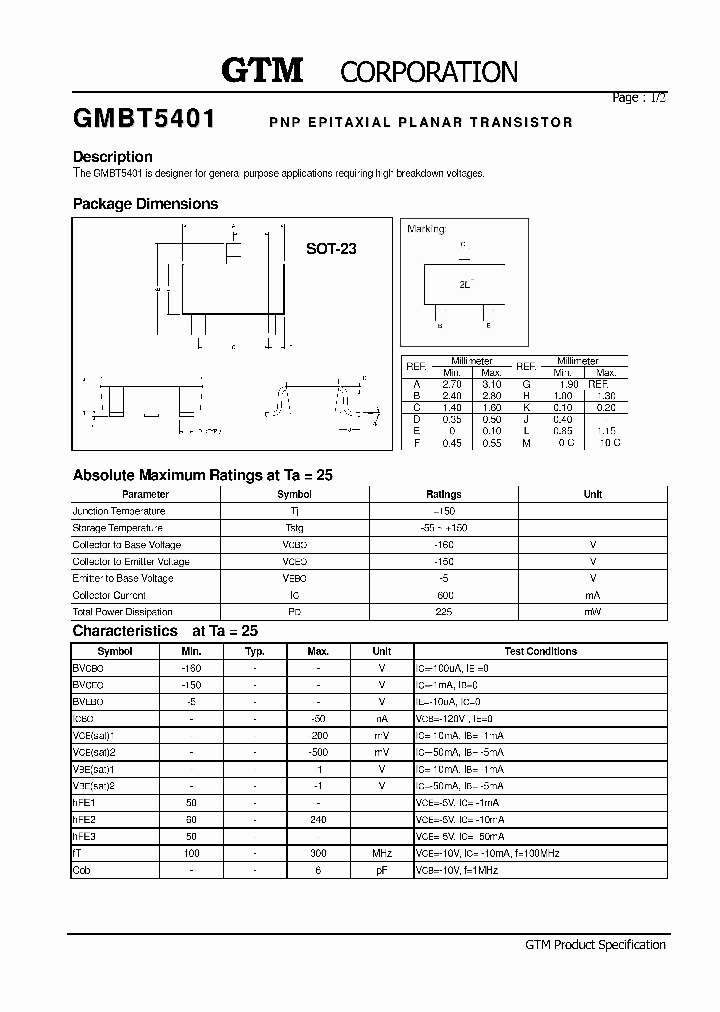 GMBT5401_2593536.PDF Datasheet