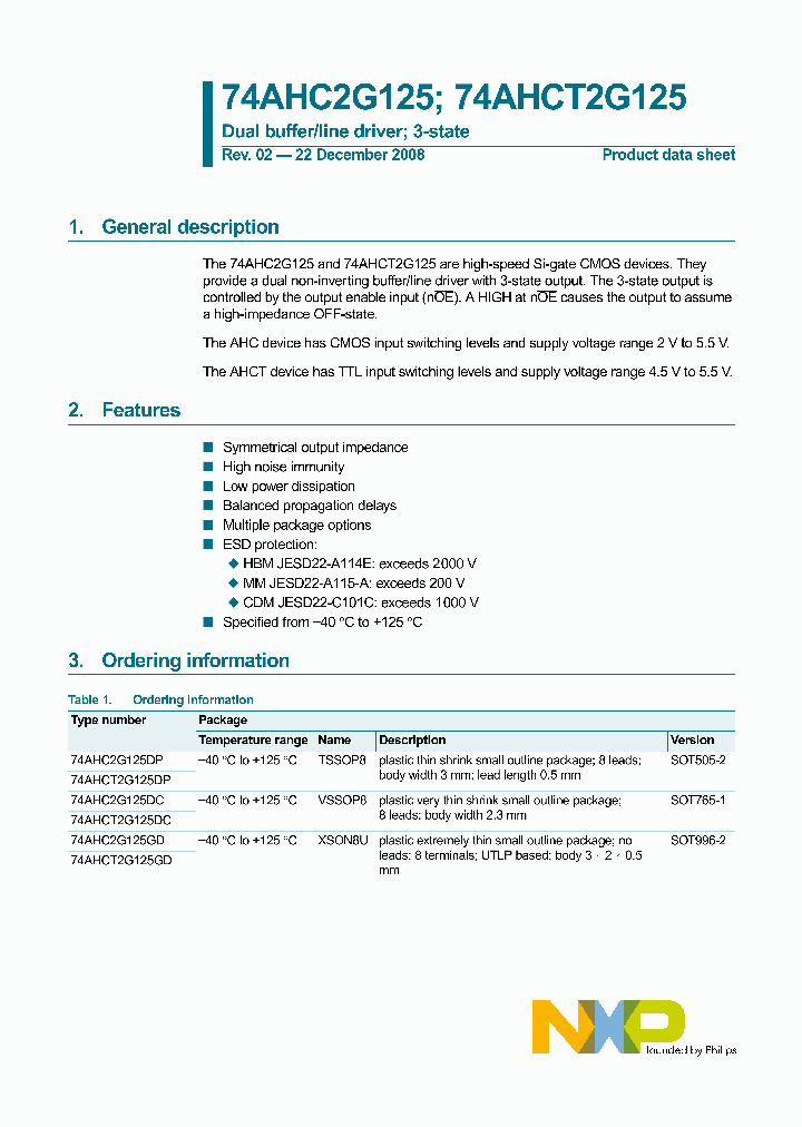 74AHC2G125DC_2593979.PDF Datasheet