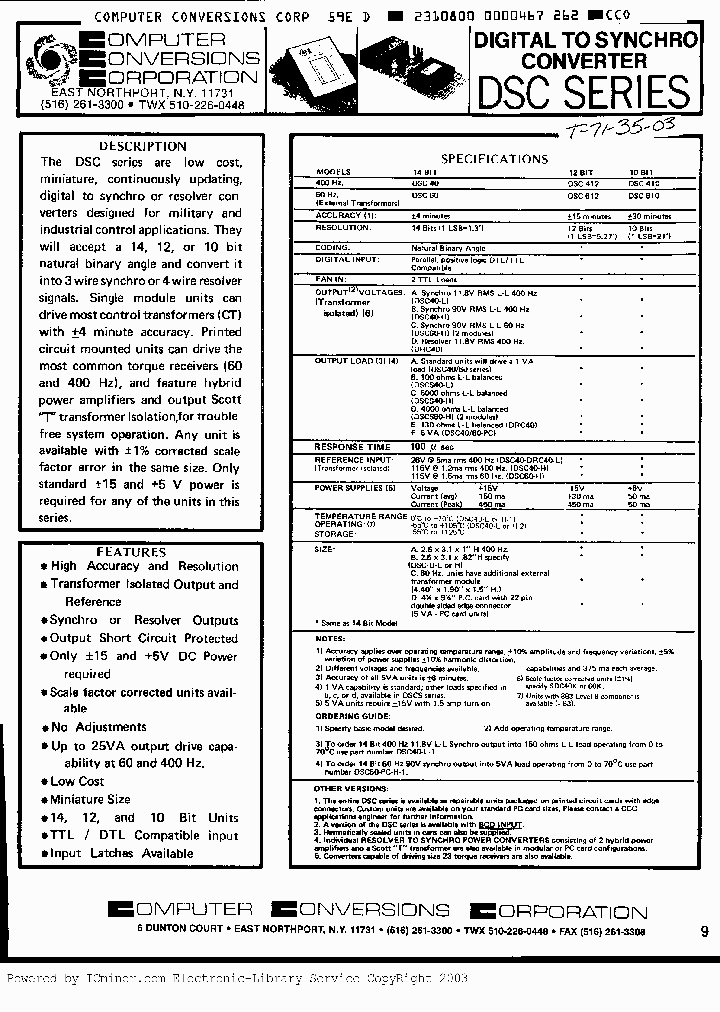 DSC610_2604270.PDF Datasheet