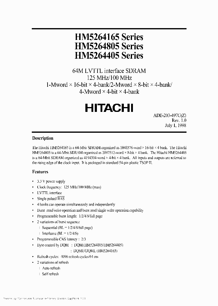 HM5264805TT-80_2610034.PDF Datasheet