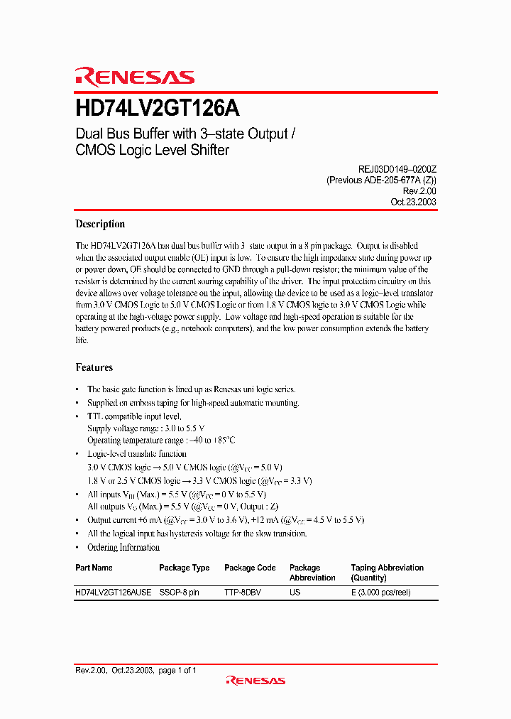 HD74LV2GT126A_2630853.PDF Datasheet