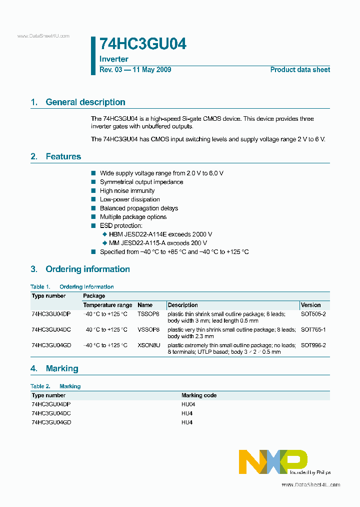 74HC3GU04_2634214.PDF Datasheet