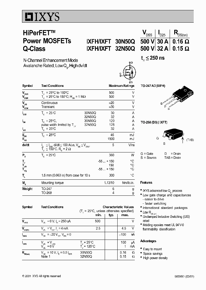 IXFT32N50Q_2638014.PDF Datasheet