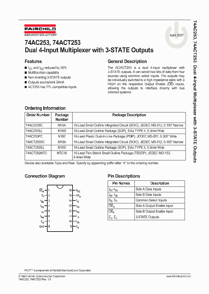 74ACT253_2666747.PDF Datasheet