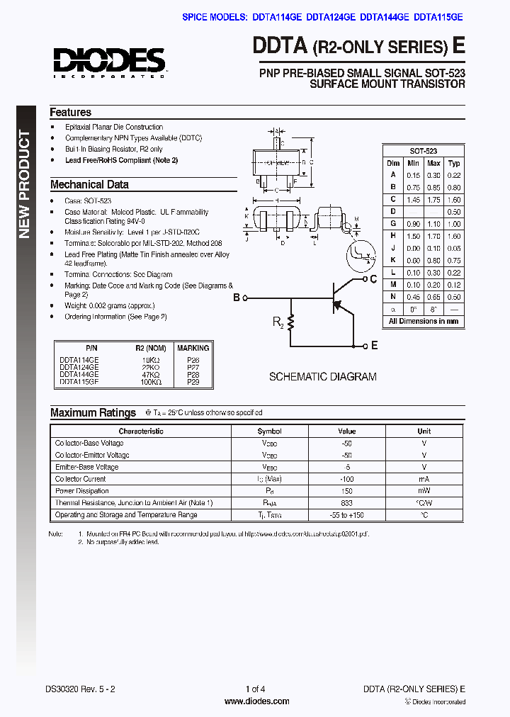 DDTA114GE-7-F_2692609.PDF Datasheet