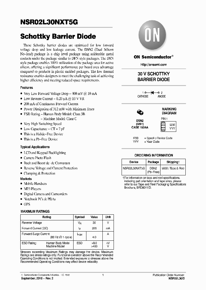 NSR02L30NXT5G10_2694999.PDF Datasheet