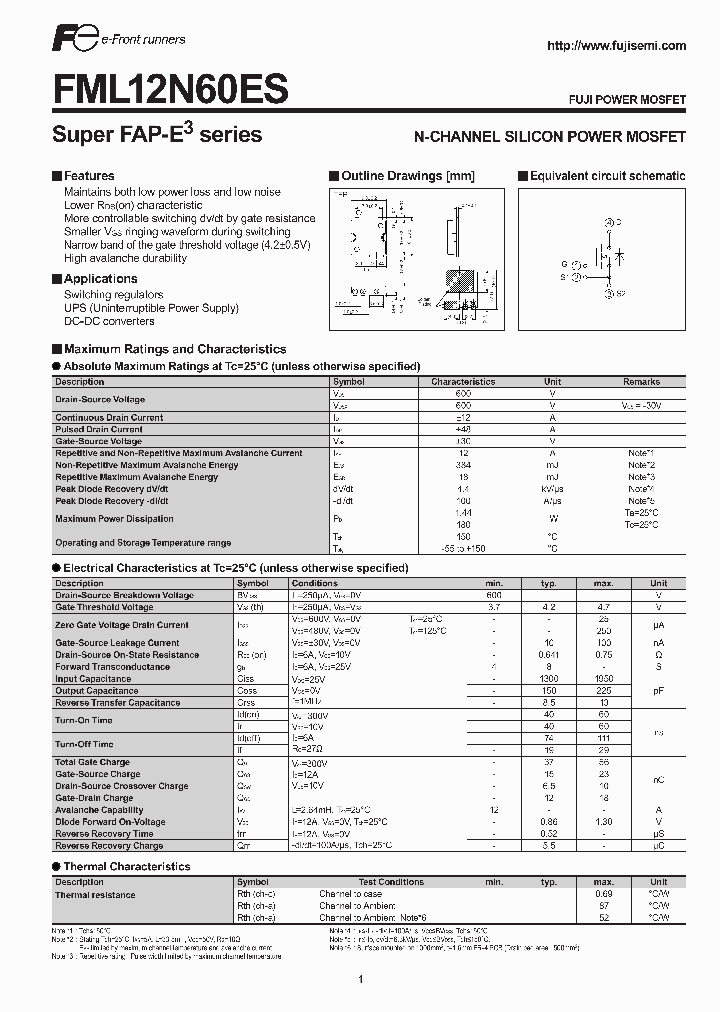 FML12N60ES_2705412.PDF Datasheet