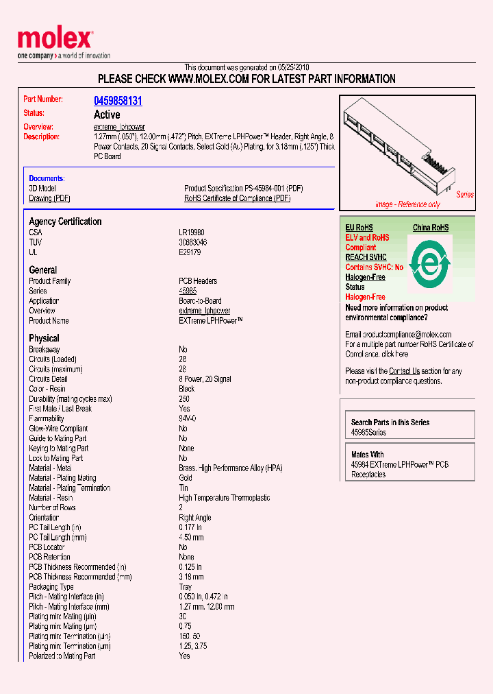 45985-8131_2736319.PDF Datasheet