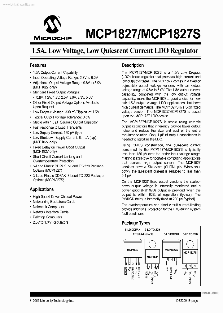 MCP1827_2745975.PDF Datasheet