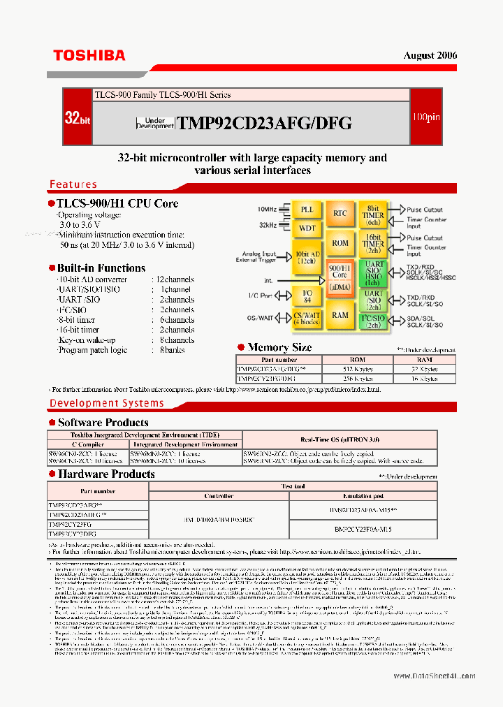 TMP92CD23AFG_2747729.PDF Datasheet