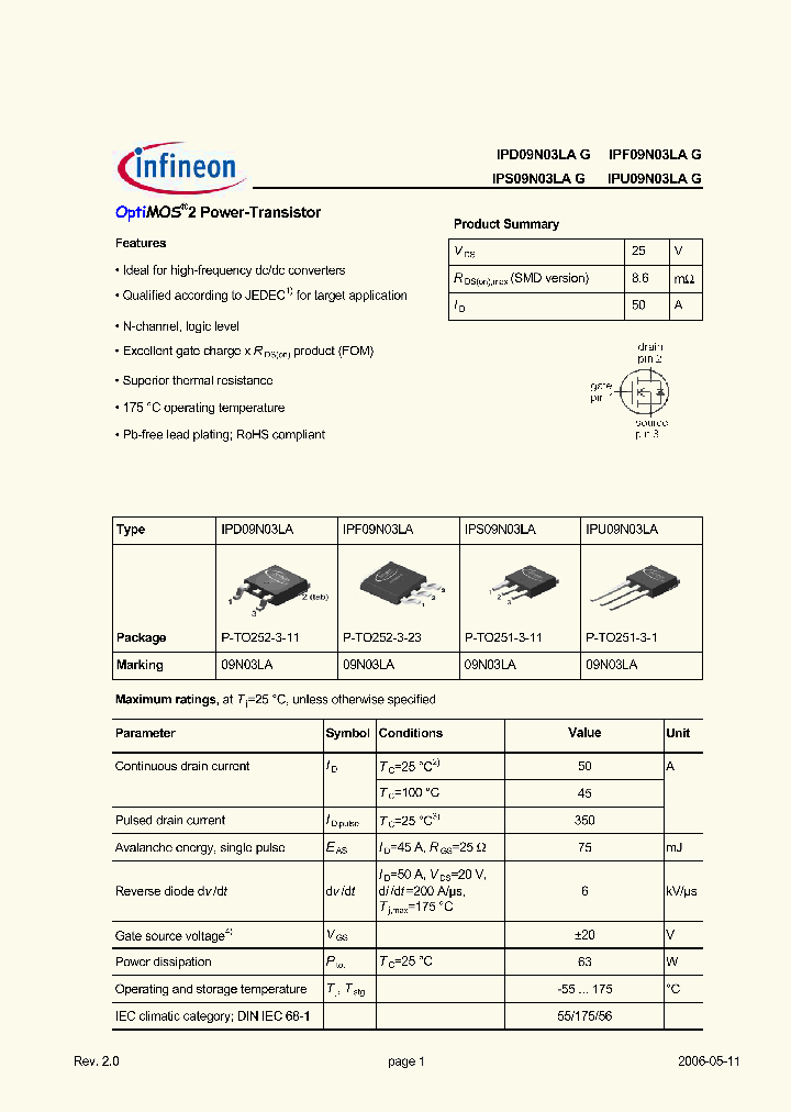 IPD09N03LAG_2754009.PDF Datasheet