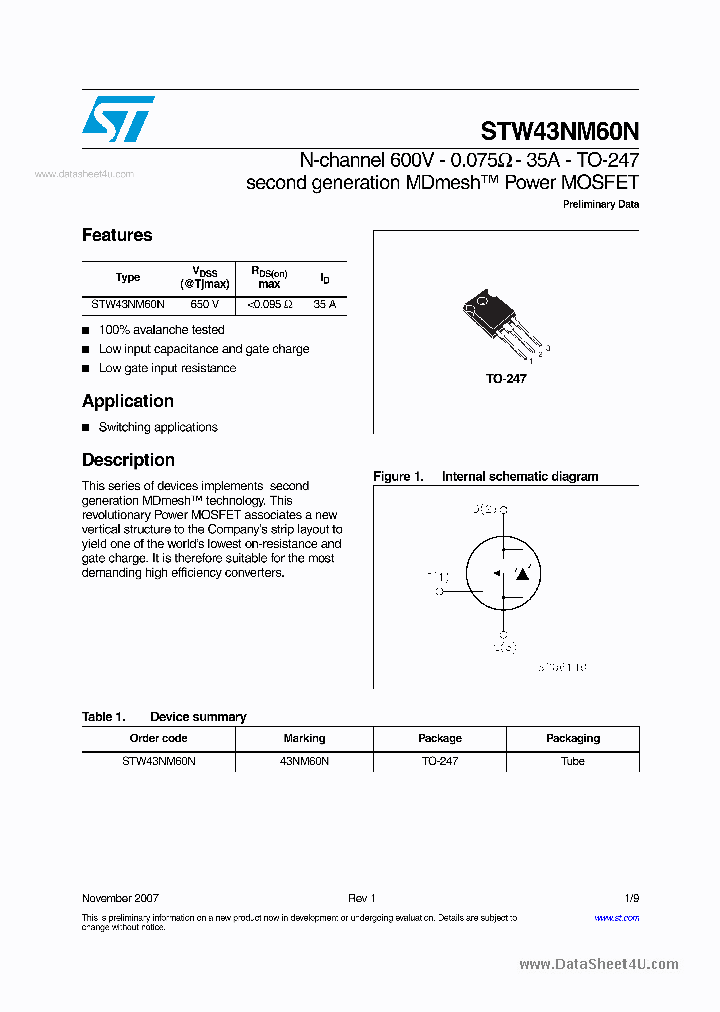 STW43NM60N_2761787.PDF Datasheet