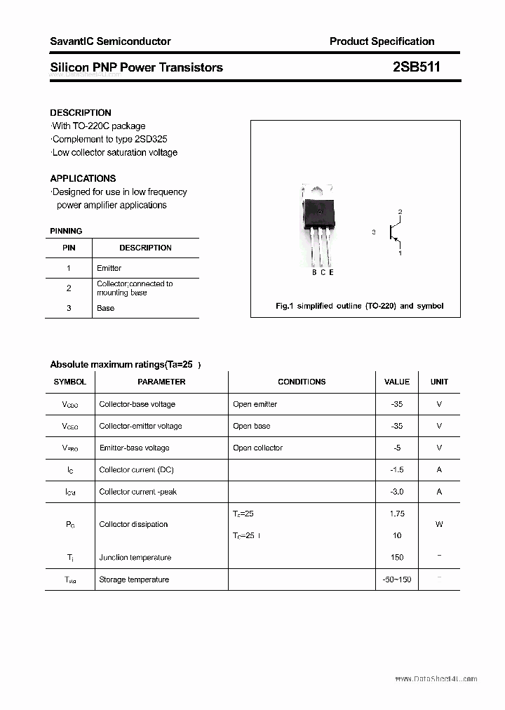 2SB511_2763034.PDF Datasheet