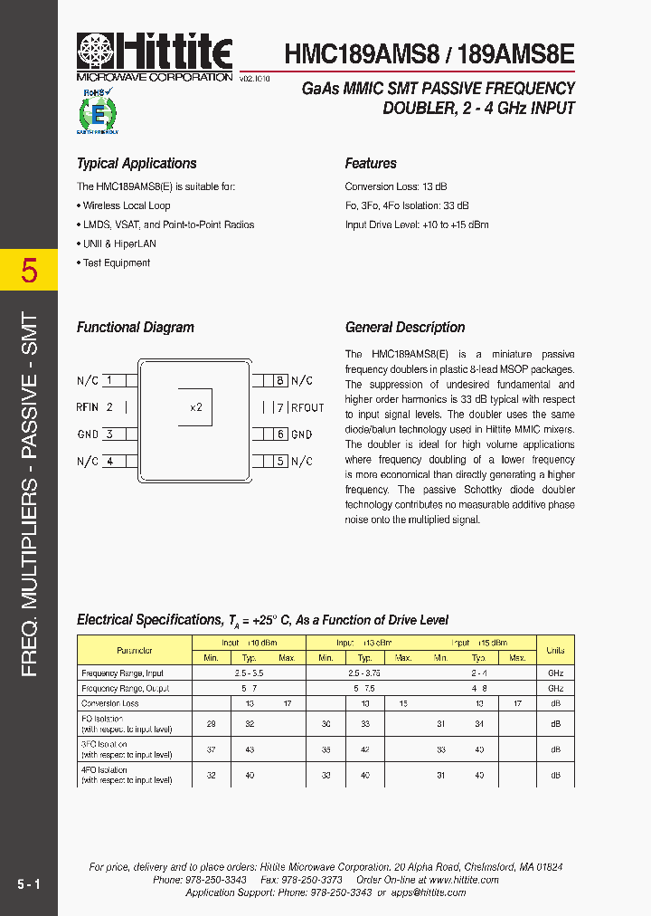 HMC189AMS8_2768119.PDF Datasheet