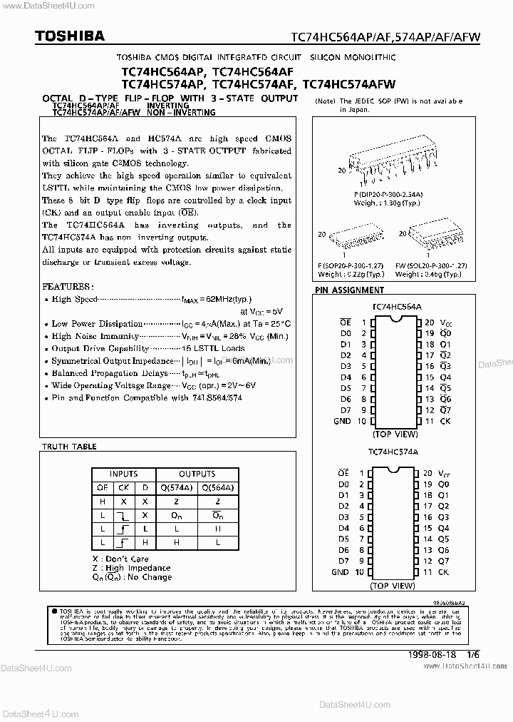 TC74HC564AF_2774609.PDF Datasheet