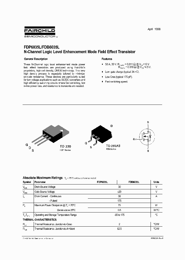 FDP6035L_2774966.PDF Datasheet