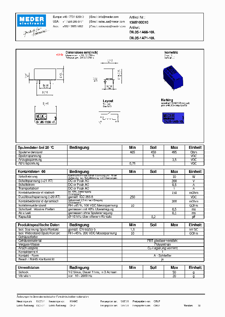 DIL05-1A66-10LDE_2775395.PDF Datasheet
