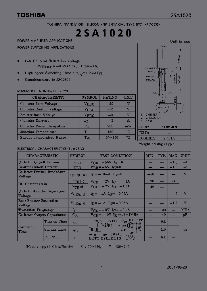2SA1020_2780132.PDF Datasheet