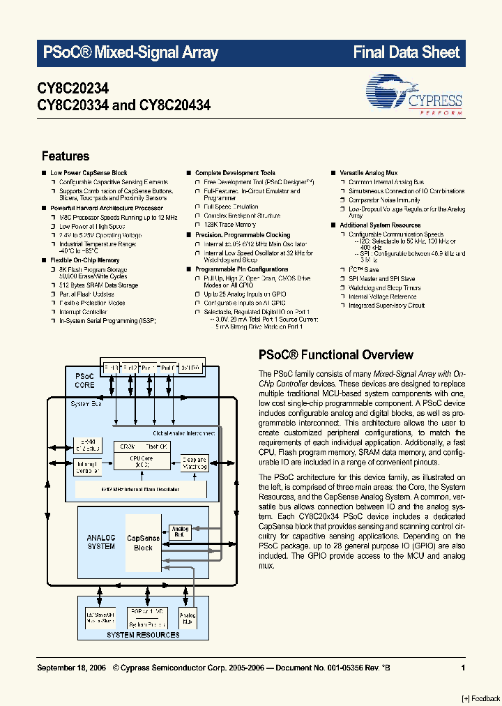 CY8C20434_2780138.PDF Datasheet