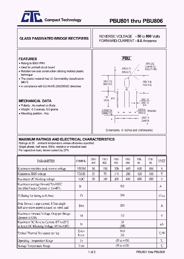 PBU801_2780755.PDF Datasheet