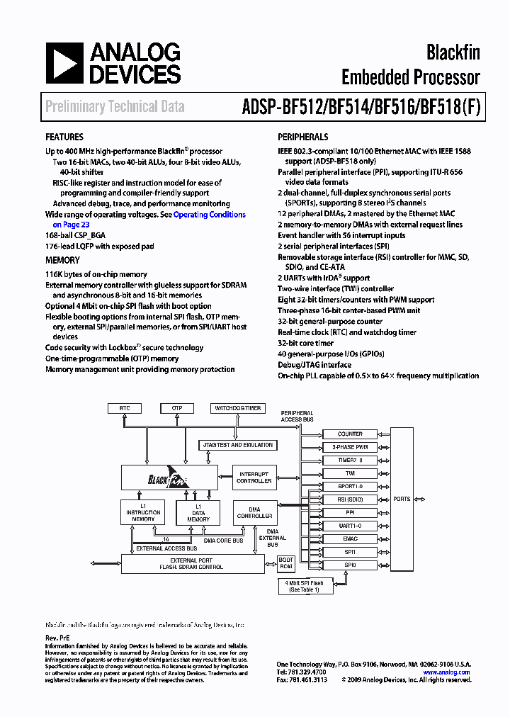 ADSP-BF518_2796325.PDF Datasheet