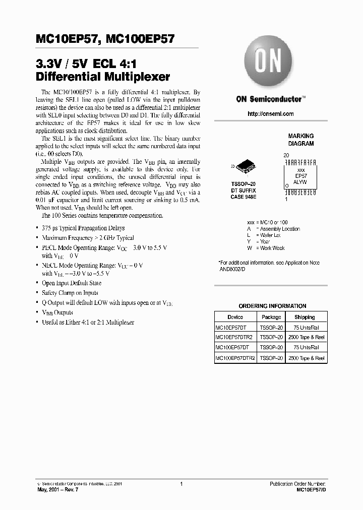 MC10EP57-D_2809183.PDF Datasheet