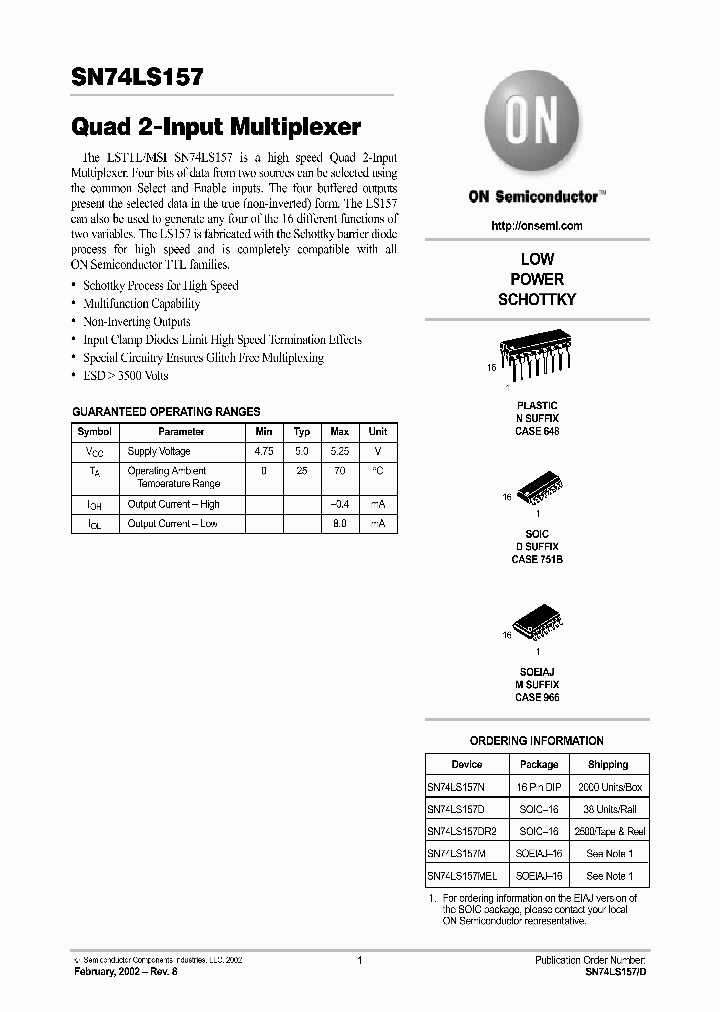 SN74LS157-D_2809196.PDF Datasheet