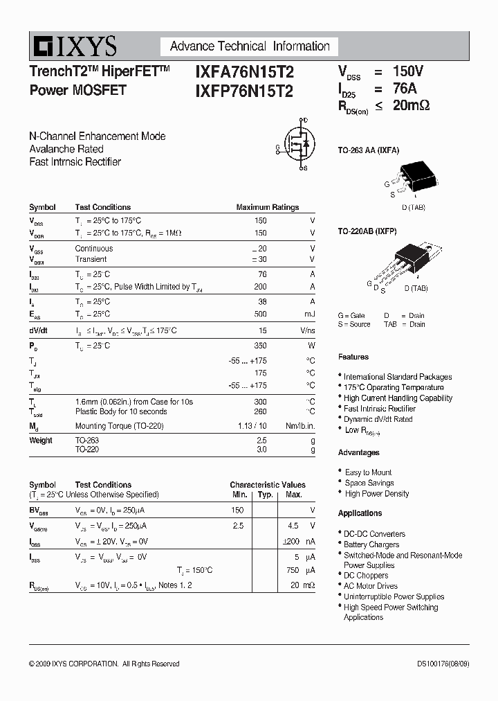 IXFA76N15T2_2818575.PDF Datasheet