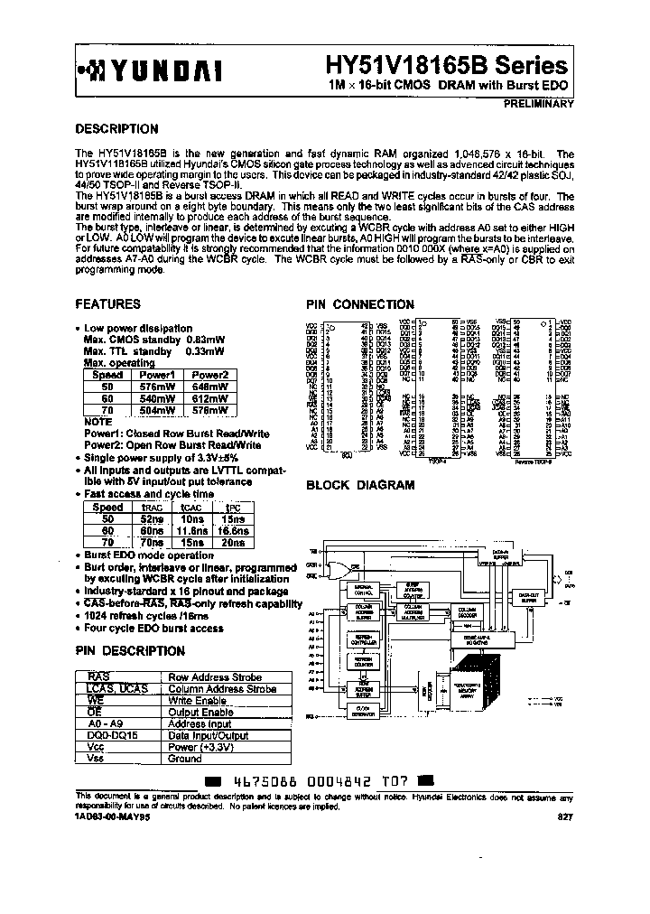 HY51V18165BRC-70_2833642.PDF Datasheet