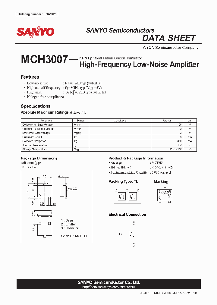 MCH3007_2839232.PDF Datasheet