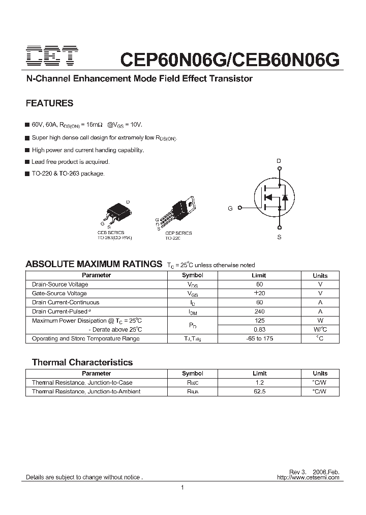 CEP60N06G_2849260.PDF Datasheet