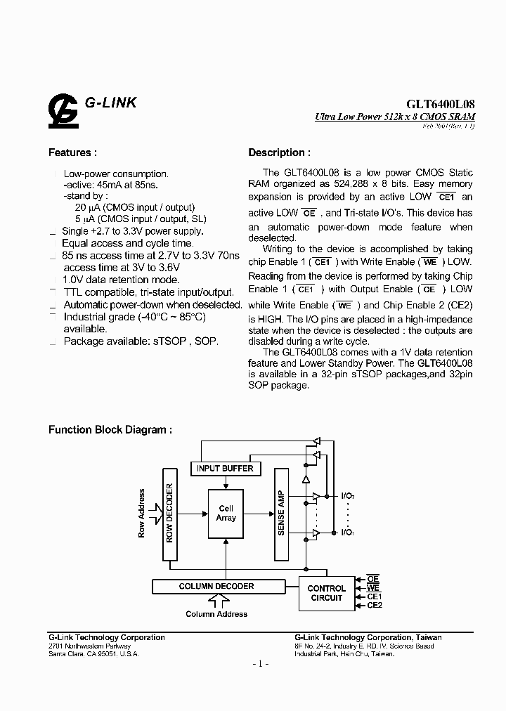 GLT6400L08SL-85ST_2866643.PDF Datasheet