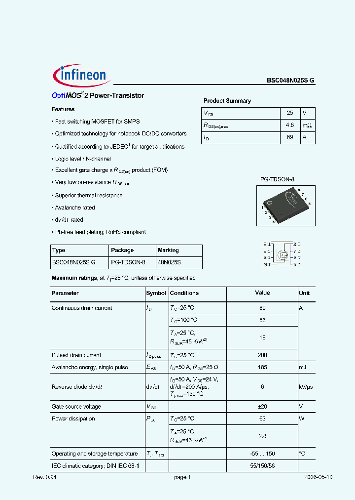 BSC048N025S_2867352.PDF Datasheet