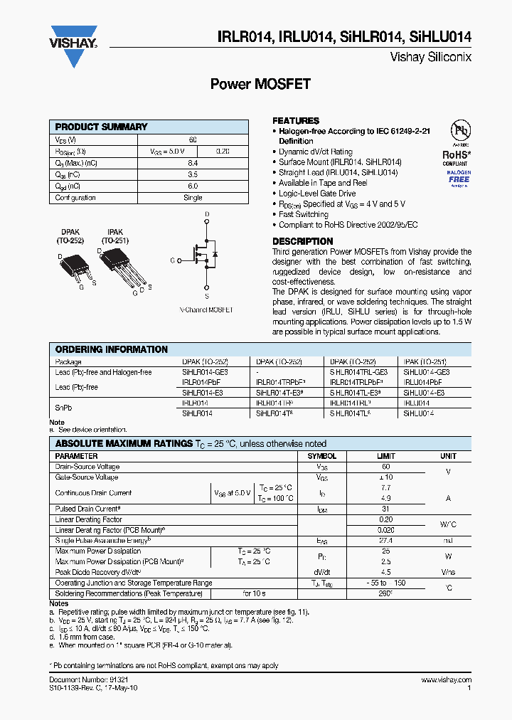 SIHLR014-GE3_2872341.PDF Datasheet