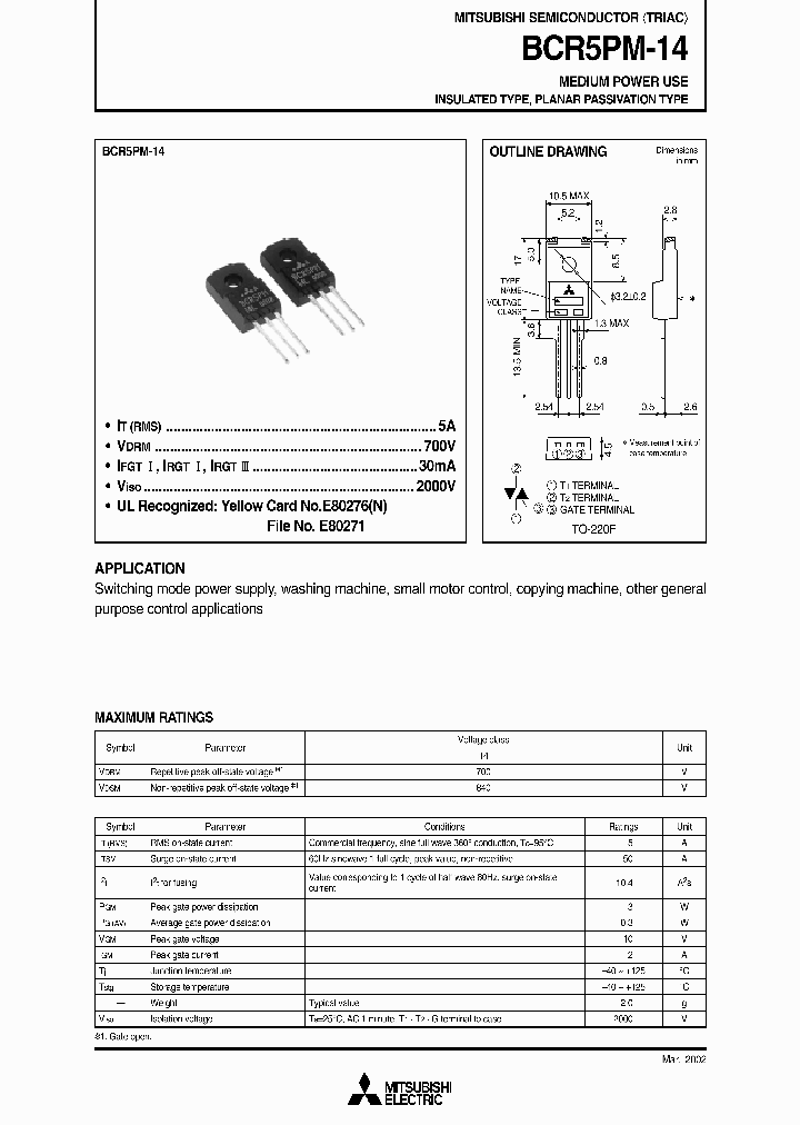 BCR5PM-14_2893156.PDF Datasheet