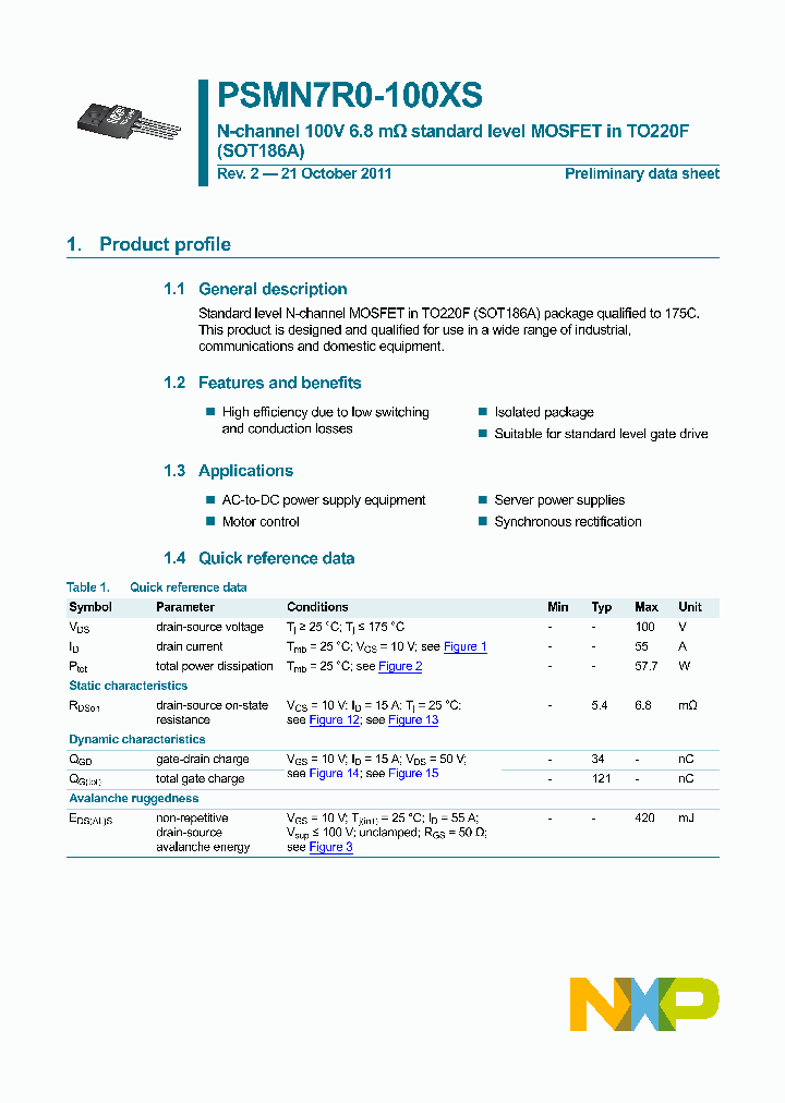 PSMN7R0-100XS_2897899.PDF Datasheet