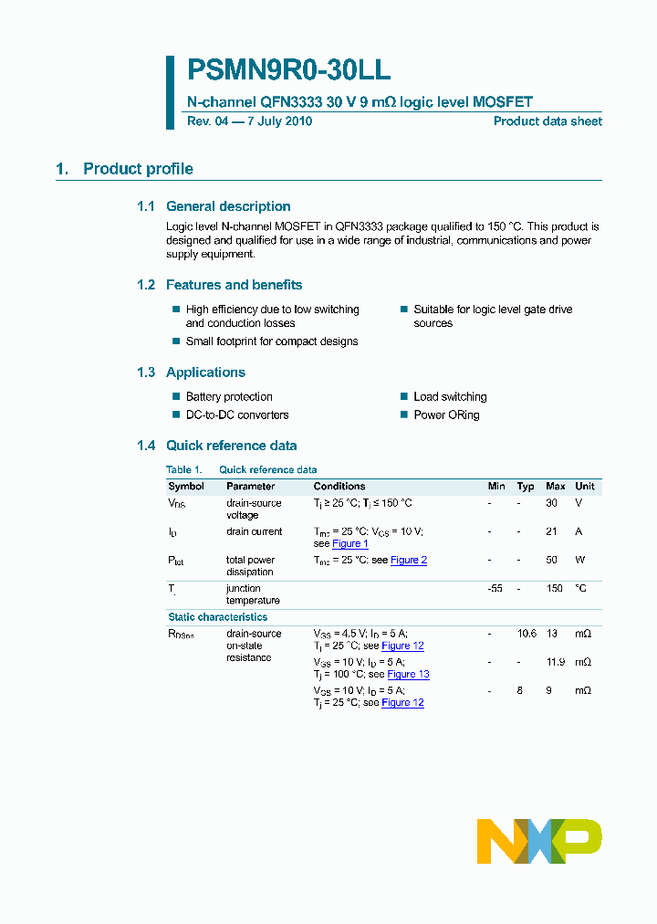 PSMN9R0-30LL_2905971.PDF Datasheet