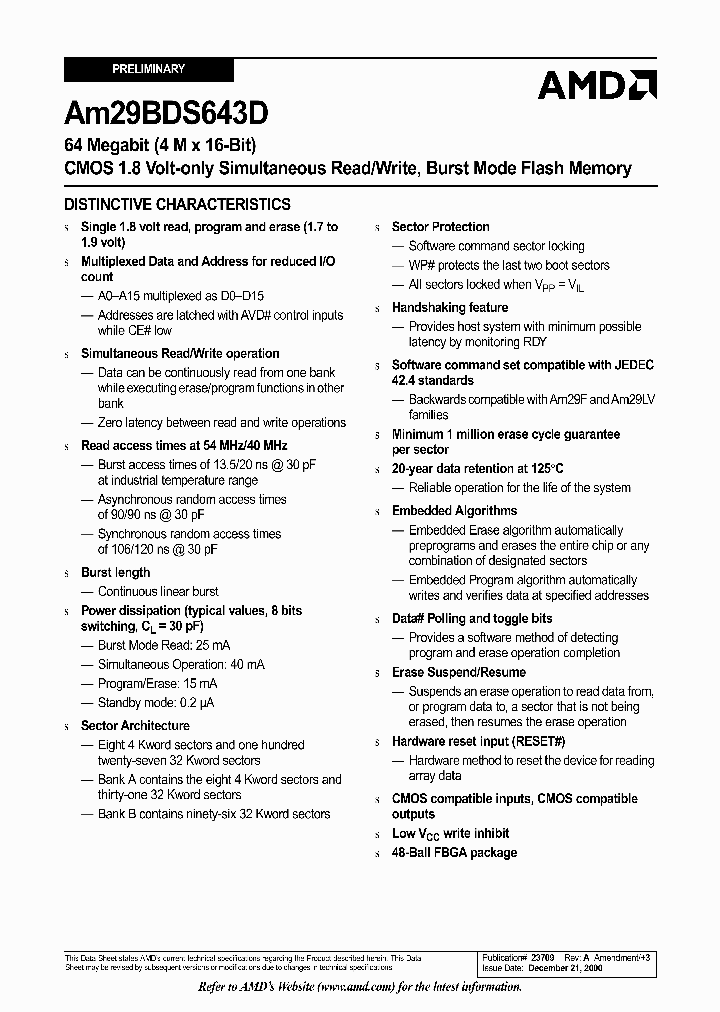 AM29BDS643DT9AWLI_2909988.PDF Datasheet