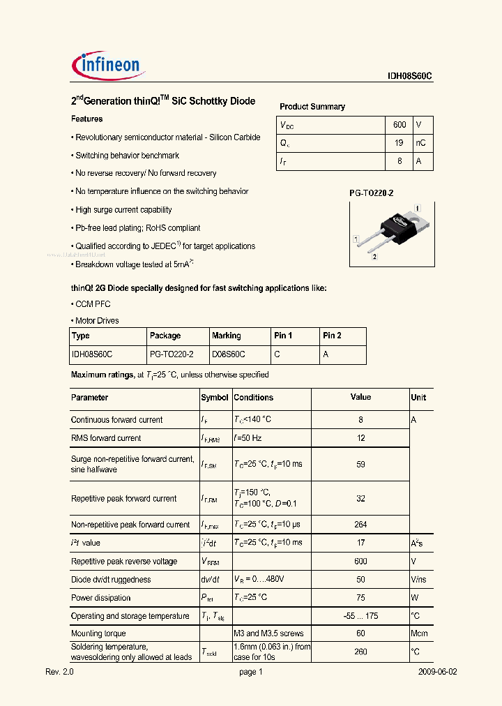 IDH08S60C_2916191.PDF Datasheet