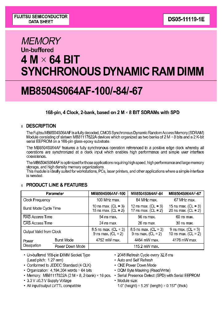 MB8504S064AF-100_2944467.PDF Datasheet