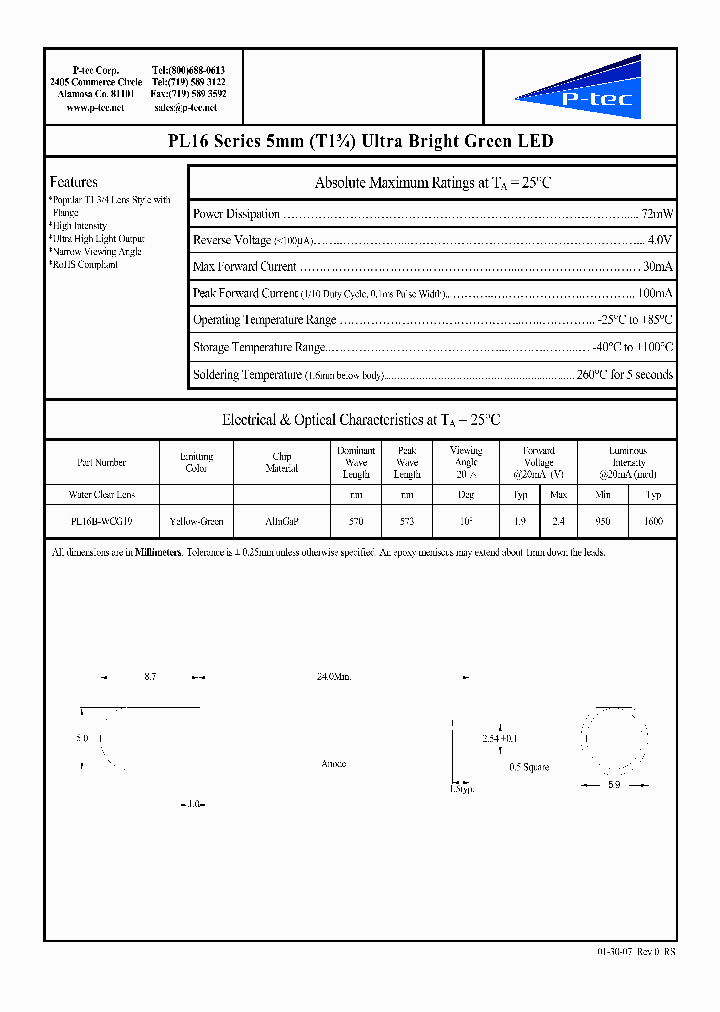 PL16B-WCG19_2964025.PDF Datasheet