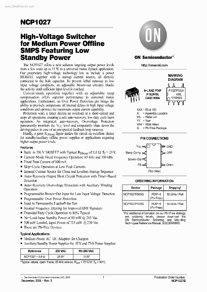 NCP1027_2967864.PDF Datasheet