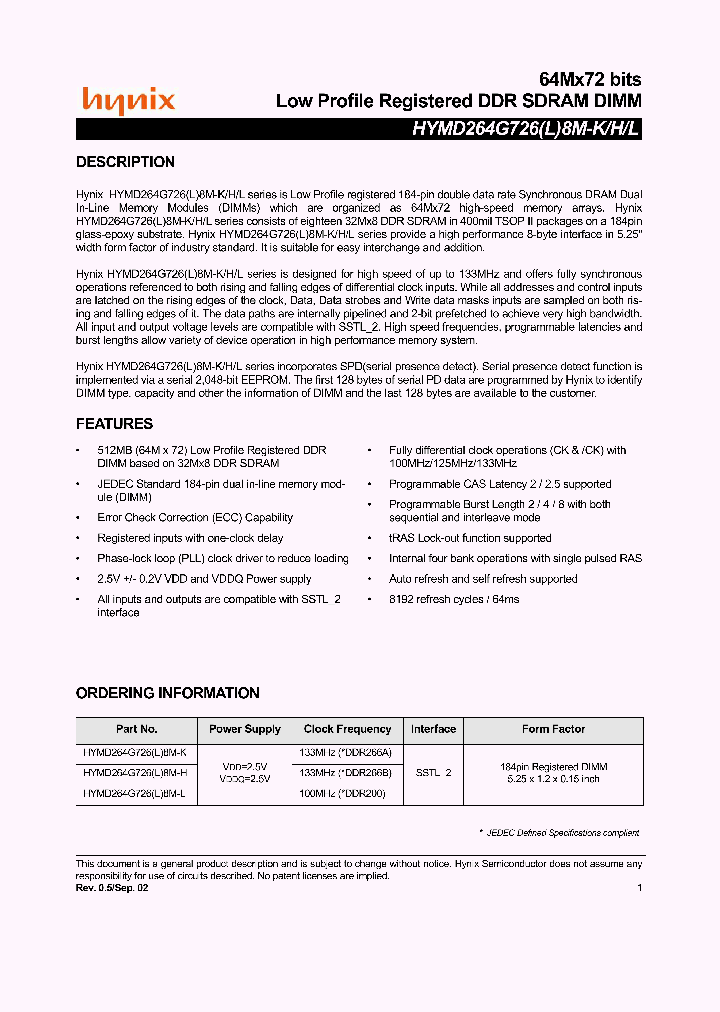 HYMD264G7268M_2968666.PDF Datasheet