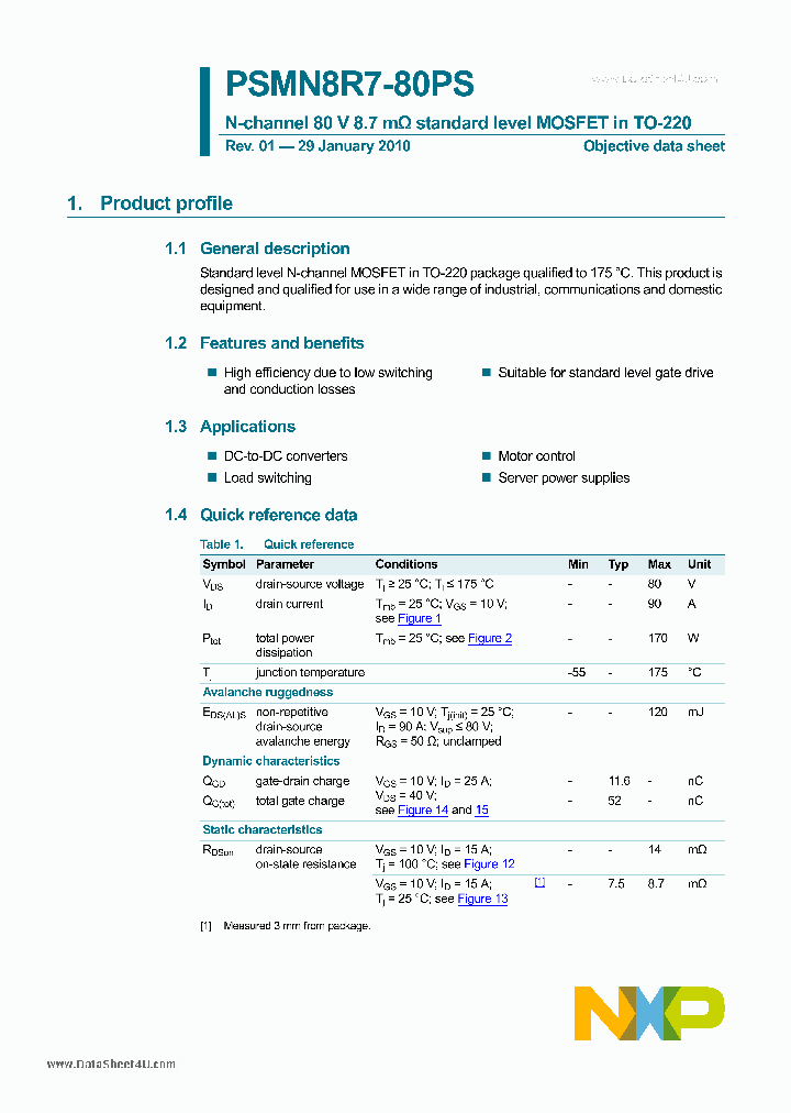 PSMN8R7-80PS_2981256.PDF Datasheet
