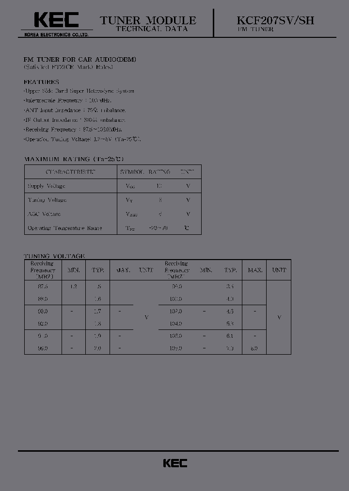 KCF207SV_2992297.PDF Datasheet